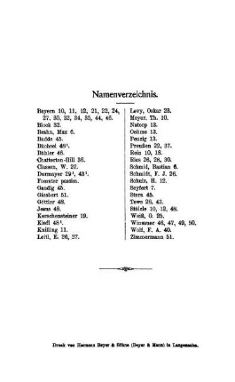 Namenverzeichnis.