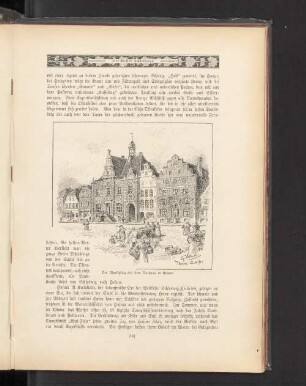 Der Marktplatz mit dem Rathaus in Husum.