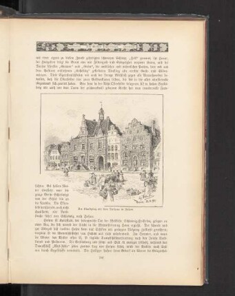 Der Marktplatz mit dem Rathaus in Husum.