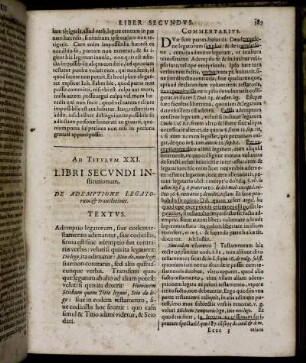 Ad Titulum XXI. - Ad Titulum XXV.