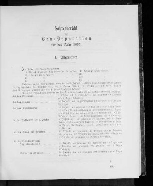 Jahresbericht der Bau-Deputation für das Jahr 1895.