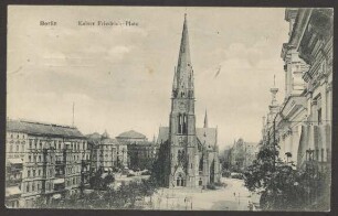 Ansichtskarte „Kaiser Friedrich-Platz“ mit Garnisonkirche, Südstern [2/2]
