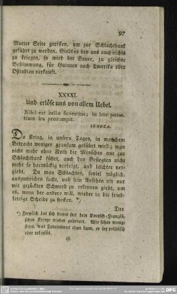 XXXXI. Und erlöse uns von allem Uebel