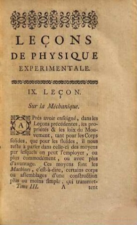 Leçons De Physique Experimentale, 3