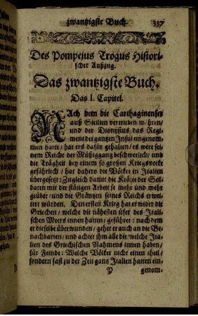 Das zwantzigste Buch.