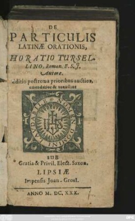 De Particulis Latinae Orationis