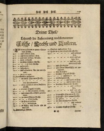 109-230, III. Von Fischen, Krebsen und Austern