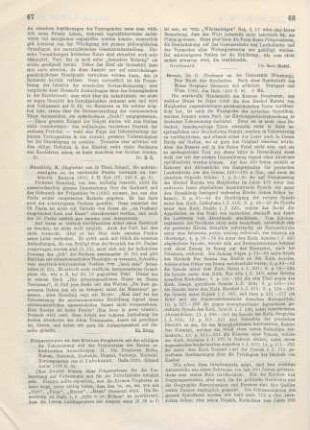 67-68 [Rezension] Bachmann, Johannes, Der Prophet Micha und Obadja