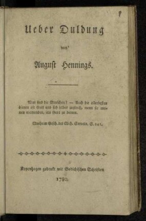 Ueber Duldung