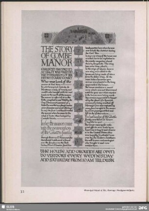 Seitengestaltung „The Story of Combe Manor"