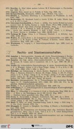 Rechts- und Staatswissenschaften (Nr. 3782-4060)