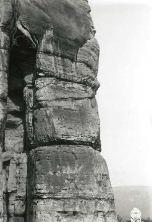 Sächsische Schweiz, Schrammsteine. Falkenstein. Seilschaft in der Kotzwand (VIIa)