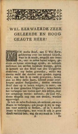 Briev Aan Den Wel Eerw. En Zeer Geleerden Heer Petrus Nieuwland, Wakker En Zeer Geagt Leeraar In 's Hage, Over de mogelikheid, en bestaenelikheid van Spooken, 2