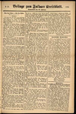Zweite Ausgabe vom Samstag, den 27. Februar 1897.
