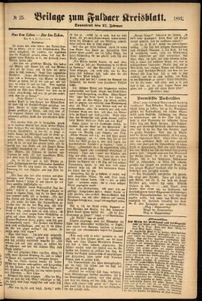 Zweite Ausgabe vom Samstag, den 27. Februar 1897.