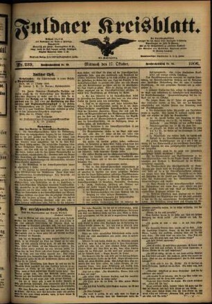Ausgabe vom Mittwoch, den 17. Oktober 1906.