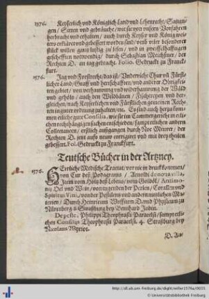 Teutsche Bücher in der Artzney.