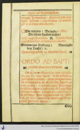 Ordo ad Baptizandum Puerum infirmum