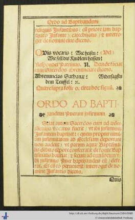 Ordo ad Baptizandum Puerum infirmum