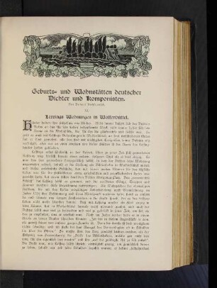 Geburts- und Wohnstätten deutscher Dichter und Komponisten