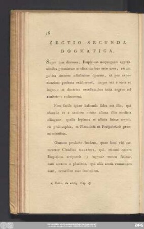Sectio Secunda Dogmatica.