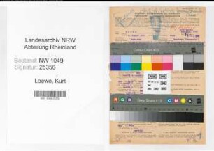 Entnazifizierung Kurt Loewe , geb. 06.08.1909 (Angestellter)
