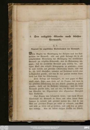 §. 2. Ungrund der angeblichen Verdorbenheit der Vernunft.