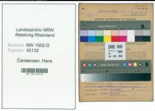 Entnazifizierung Hans Carstensen, geb. 31.01.1920 (Kaufmann)