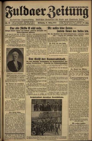 Ausgabe vom Mittwoch, den 21. März 1934.