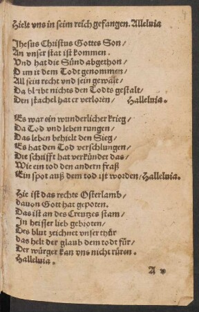 [Christ ist erstanden/ || gebessert. || D. Mart. Luther. || ]