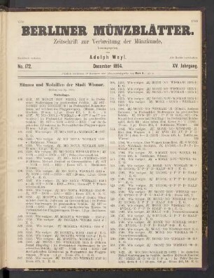 No. 172. December 1894