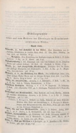 183-188 Bibliographie deutscher theologischer Bücher