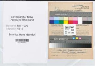 Entnazifizierung Hans Heinrich Schmitz, geb. 28.05.1910 (Ingenieur)