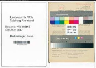 Entnazifizierung Luise Berkenheger , geb. 26.03.1920 (Stenotypistin)