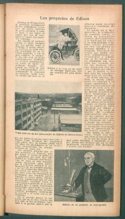 Los proyectos de Edison