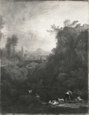 Landschaft bei Tivoli : Landschaft bei Tivoli. Öl auf Leinwand (1601/1700). Dresden: Gemäldegalerie Alte Meister