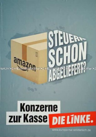 Plakat der Partei Die Linke zur Wahl des Europäischen Parlaments im Mai 2019