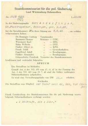 Andelfinger, Karl