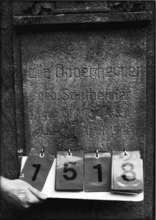 Grabstein 1518 [Hahn S. 162 Grab-Nr. 2084]: Grabstein 1518 (Detailaufnahme) [Hahn S. 162 Grab-Nr. 2084]