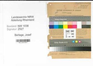 Entnazifizierung Josef Berlage , geb. 28.12.1909 (Kaufmaennischer Angestellter)