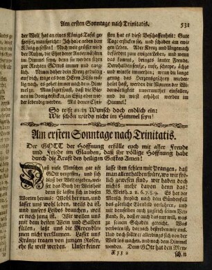 531-543, Am ersten Sonntage nach Trinitatis