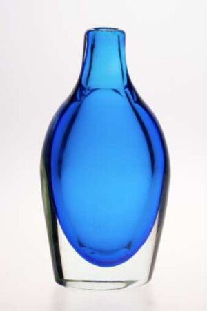Schwere, blaue Flaschenvase