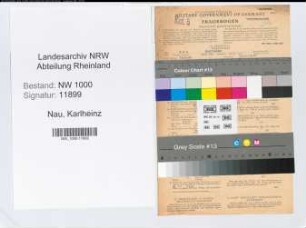Entnazifizierung Karlheinz Nau, geb. 15.03.1920 (Steuerinspektor)