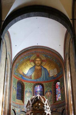 Deutschland. Rheinland Pfalz. Maria Laach. Abteikirche innen. Hauptaltar
