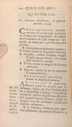 Quaestio LIX. De voluntate Angelorum, in quatuor articulos divisa.