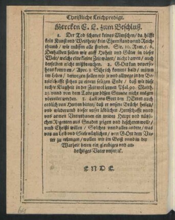 Mercken E. L. zum Beschluß.