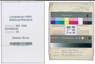 Entnazifizierung Bruno Siebers , geb. 05.08.1895 (Landwirt)