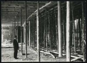 Stadttheater, Krefeld: Rohbau Zuschauerhaus, Baustellenbegehung