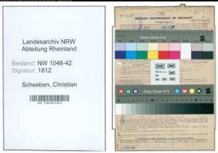 Entnazifizierung Christian Scheeben , geb. 26.11.1890 (Verleger)