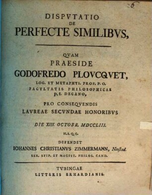 Disputatio de perfecte similibus